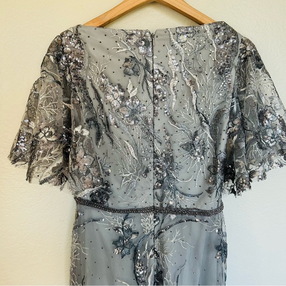 Mac Duggal Embroidered Sequined Gown Dress Size 4 Style 67908 - Picture 7 of 16